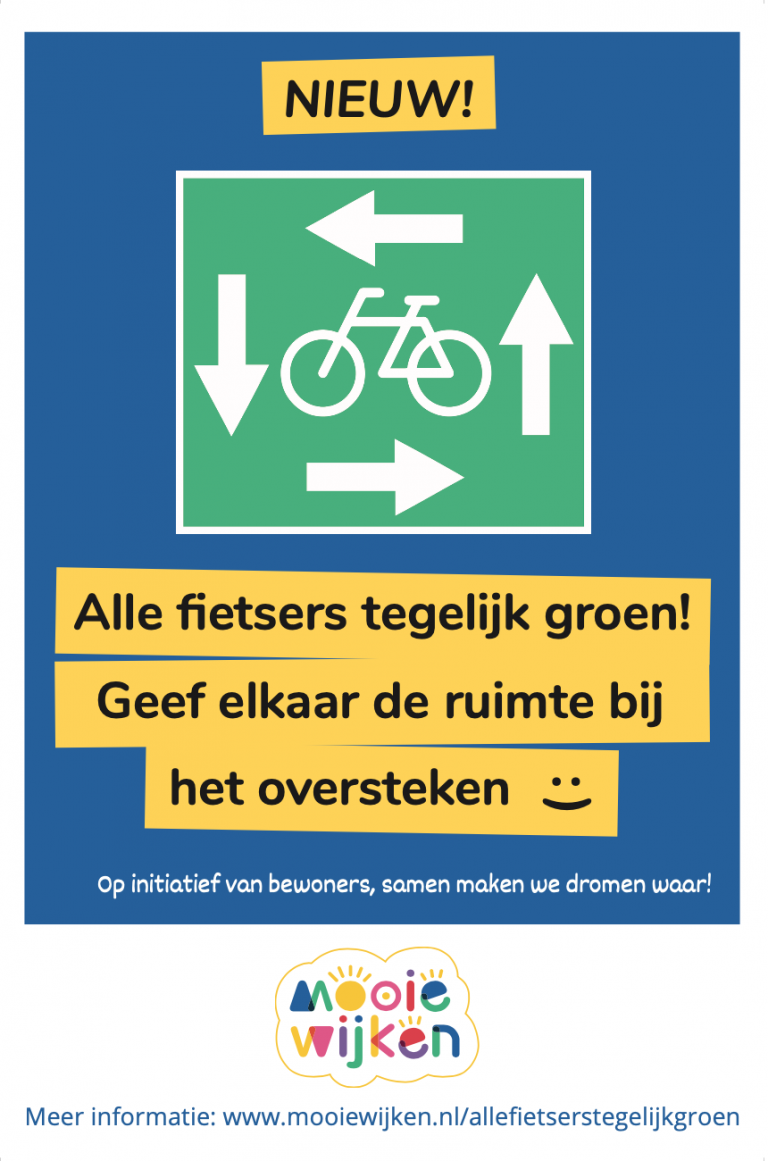 Alle fietsers tegelijk groen